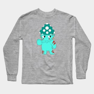 Cyan Mushroom Warrior Long Sleeve T-Shirt